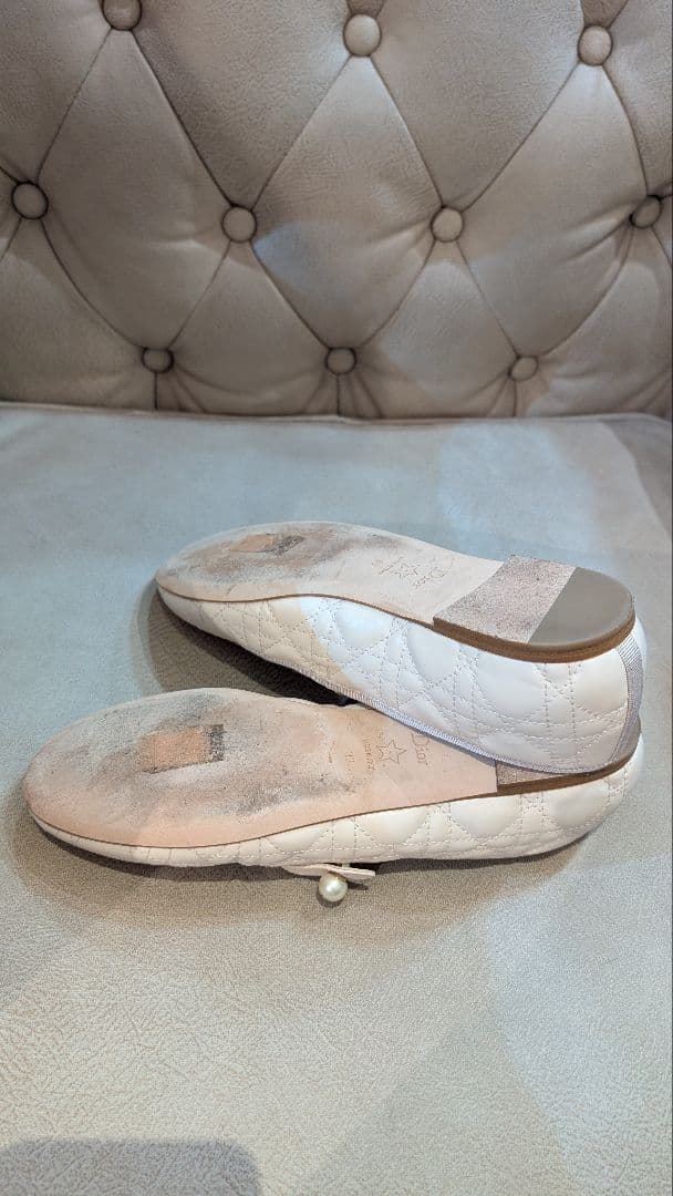 DIOR バレリーナ カナージュ キルティング フラットパンプス 38