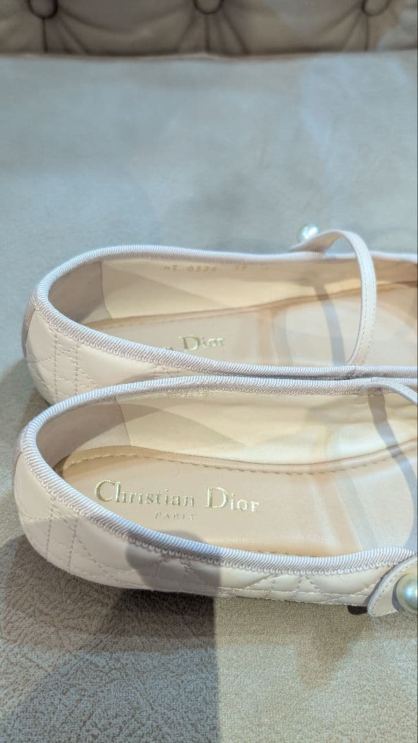 DIOR バレリーナ カナージュ キルティング フラットパンプス 38