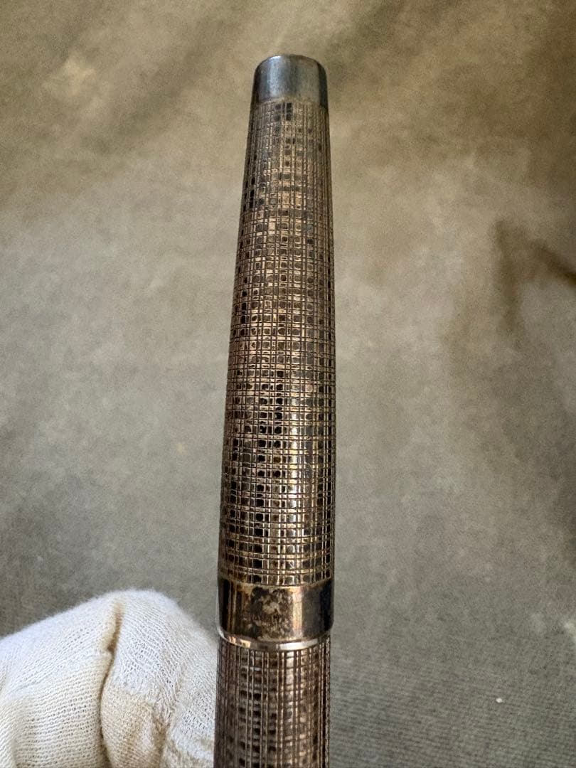 PLATINUM 万年筆 スターリングシルバー Pt 昭和レトロ　銀の万年筆