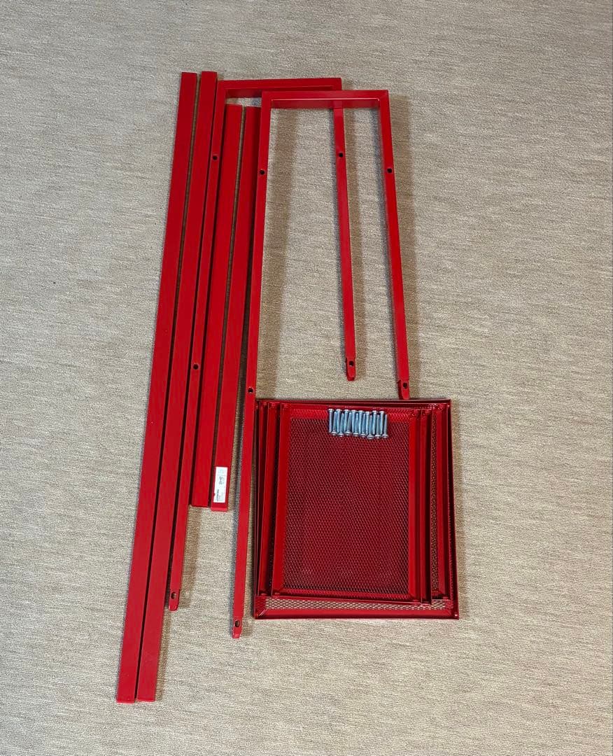 IKEA イケア　レールベリ 4段　赤色　レッド　 廃盤色