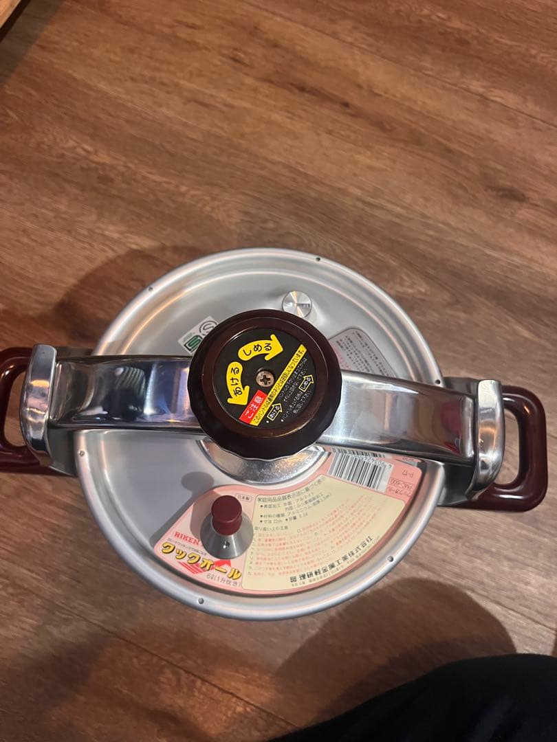 未使用品　理研 圧力鍋 PMC-600 クックオール6.0L レトロ　RIKEN