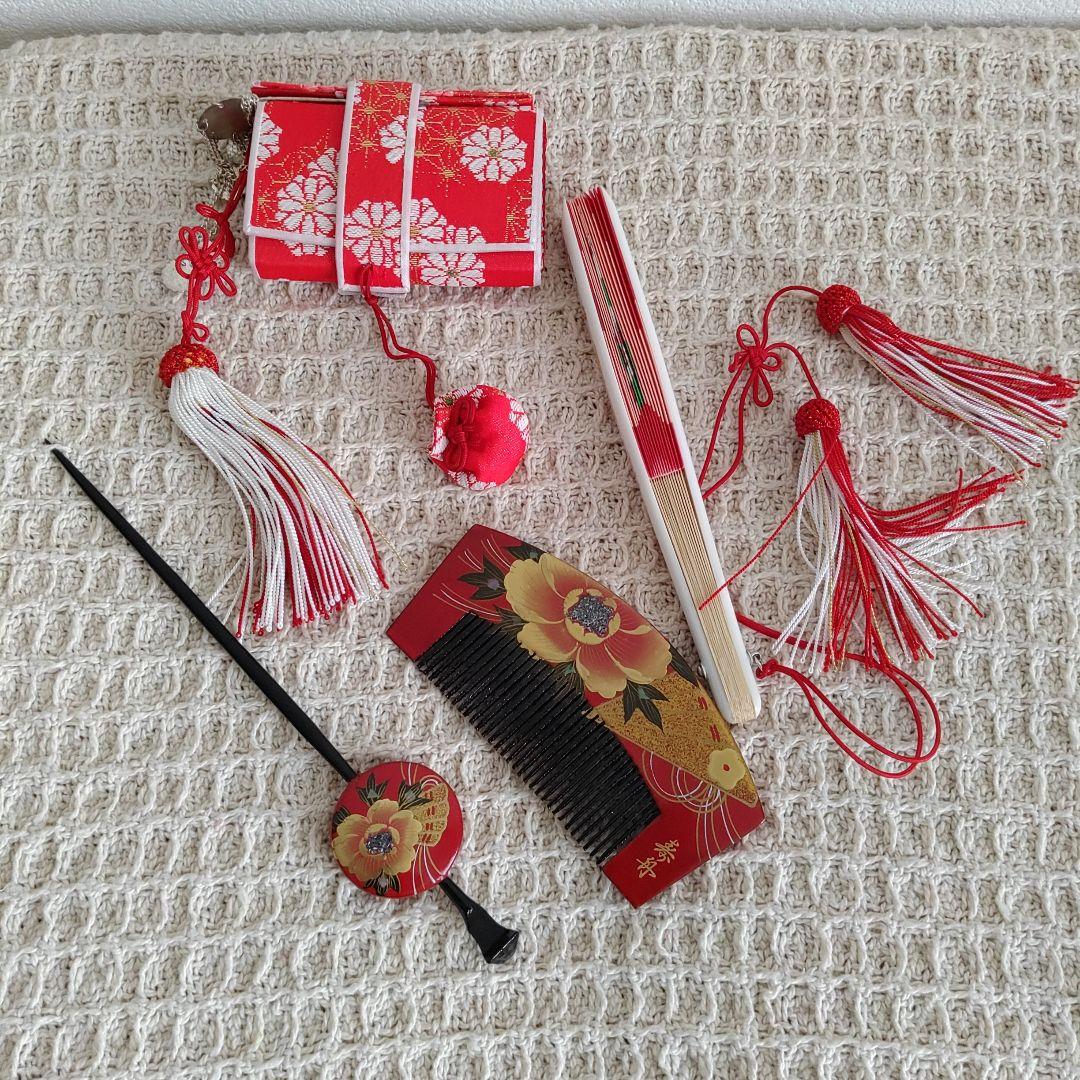 七五三　7歳　女の子　お着物セット レトロ 可愛い 七五三詣り