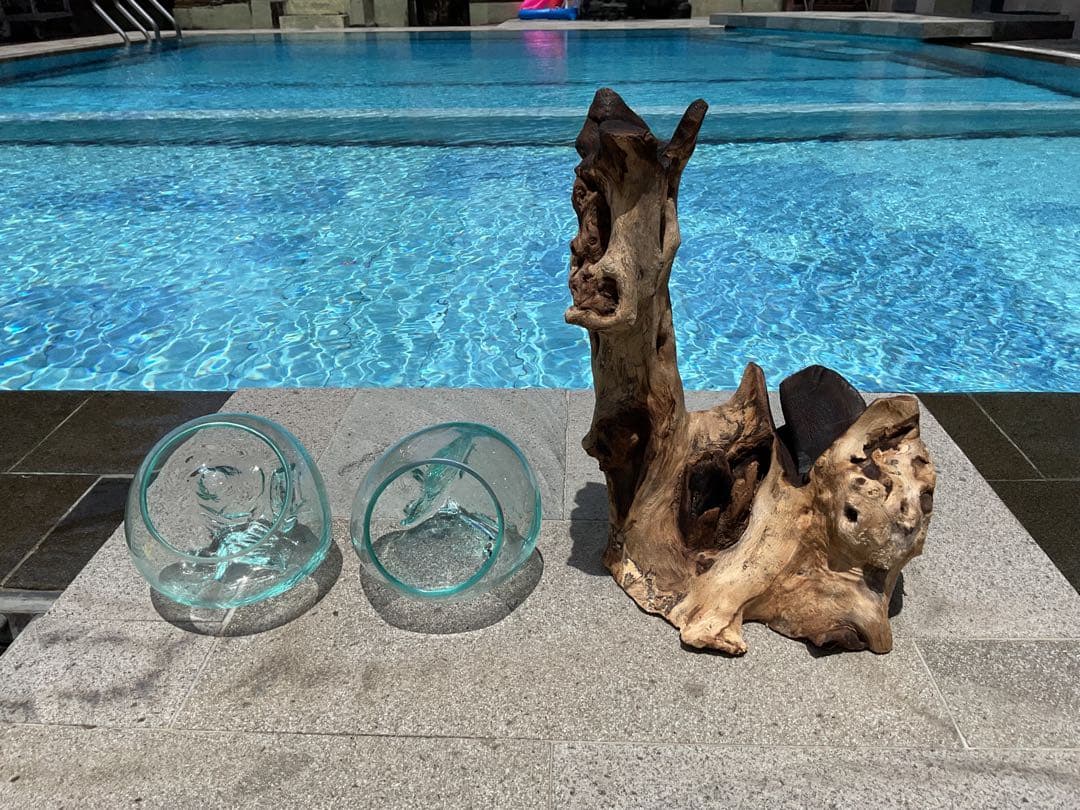 【新入荷】フィッシュボール(天然木ガラス水槽)Mサイズ2個口