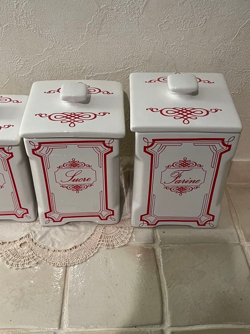 キャニスター5点セット　陶器製