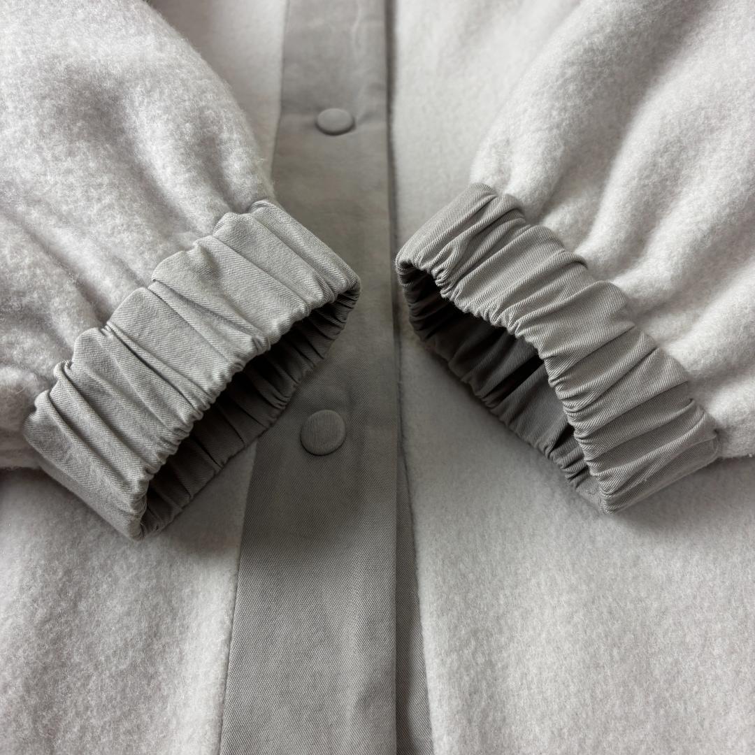 evam eva ウールパディングショートコート 1 ホワイト系 ジャケット