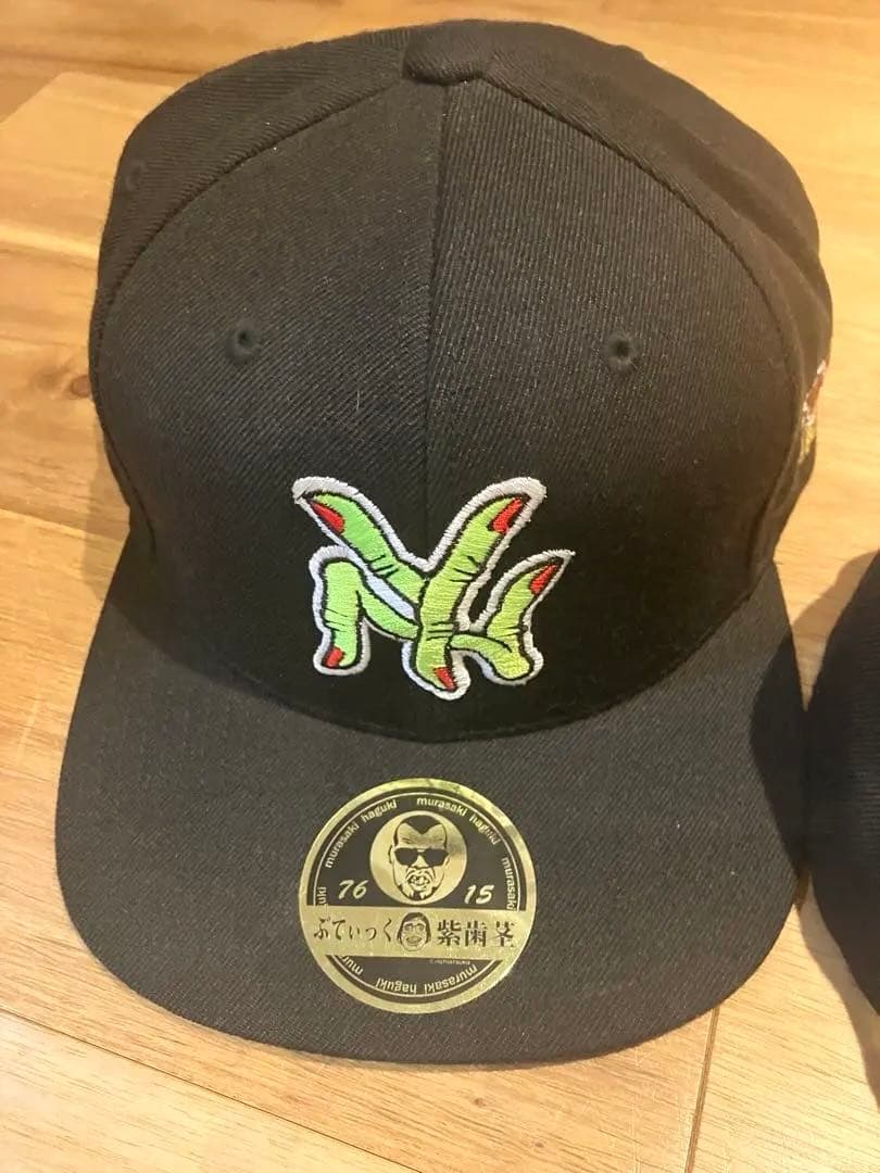 【希少】ぶてぃっく紫歯茎の肉糞野球連盟　キャップセット　野生爆弾　クッキー