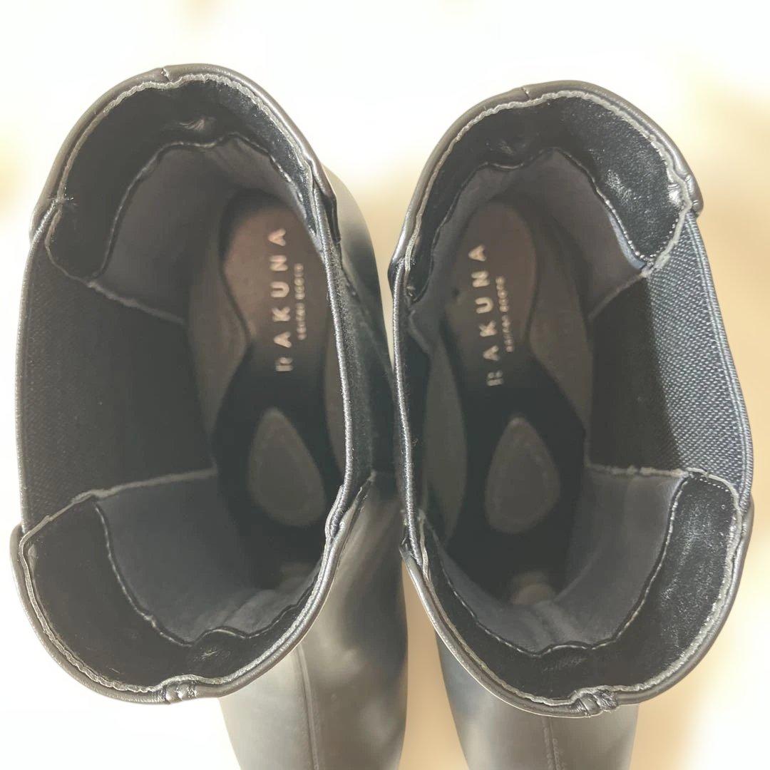 RAKUNAサイドゴアブーツLL 5.5センチヒール 定価18480円