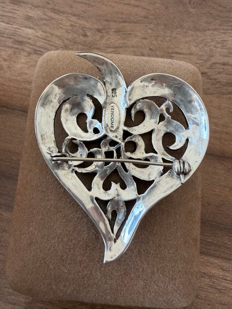 vendome(ヴァンドーム）マーカサイト ブローチsv925 銀製　碌山風