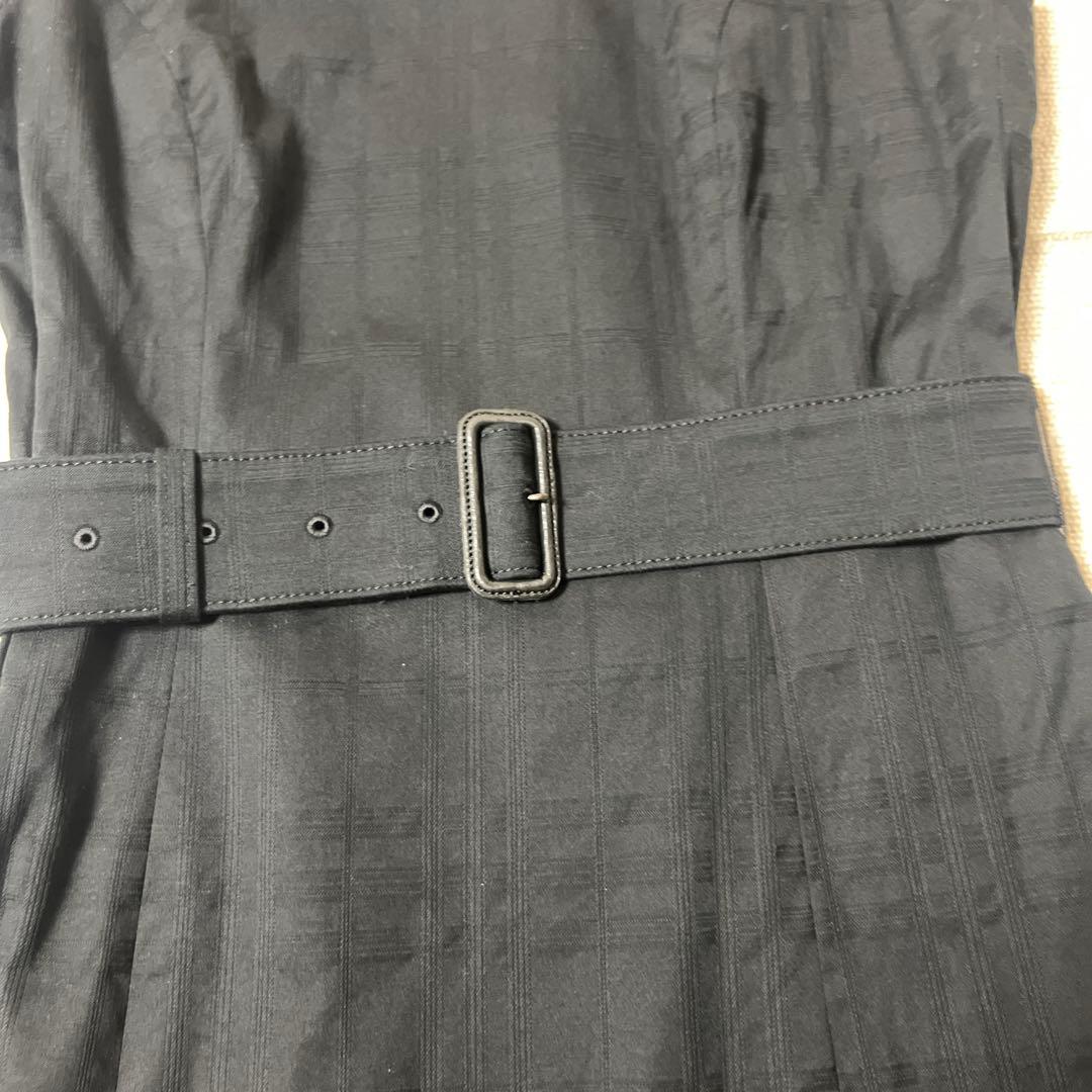 【美品】BURBERRYLONDONシャドーチェックワンピースワンピース 黒38