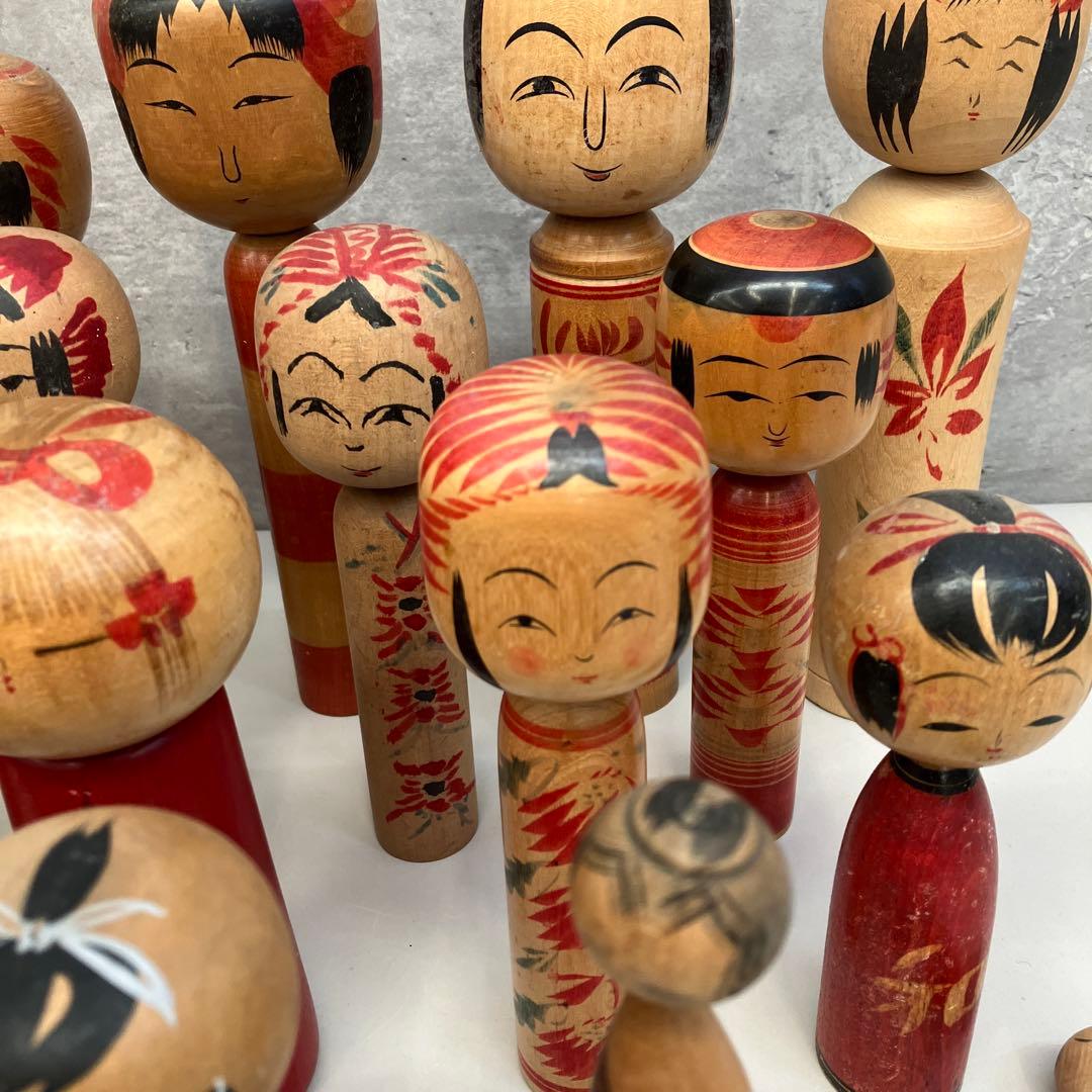 昭和レトロ こけし 小芥子 26体セット セット売り まとめ売り 木製 伝統工芸