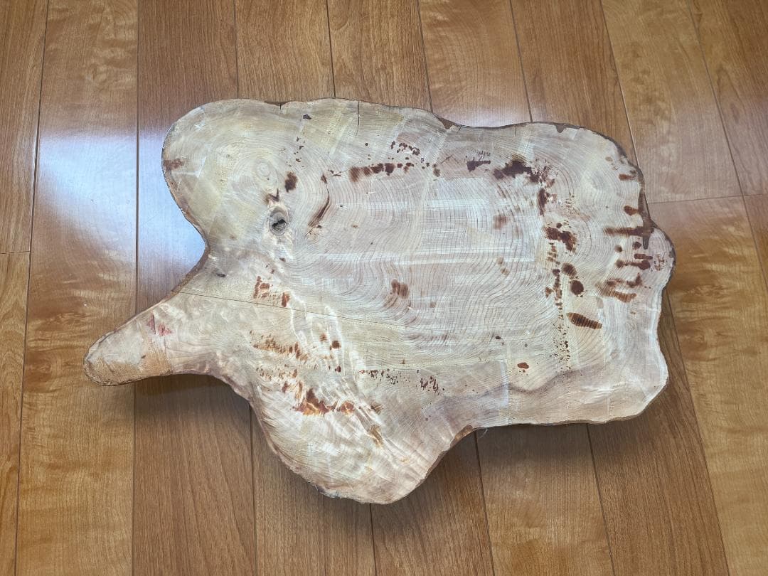 【天然一枚板】飾り台 盆栽台 花瓶台 座卓 大型【光沢仕上げ】