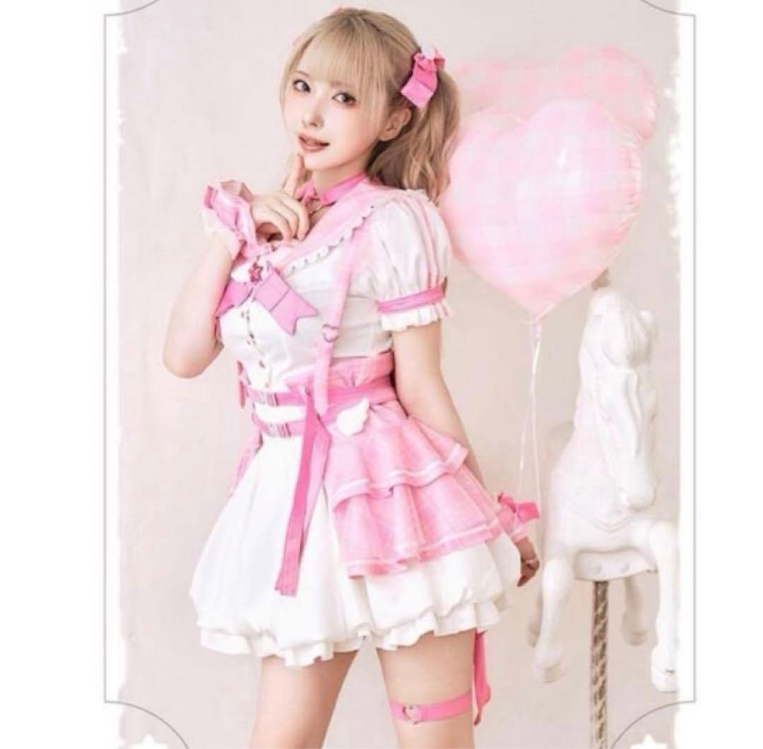 Malymoon♡魔法少女ファンシーチェックセーラー　♡ライトピンク♡