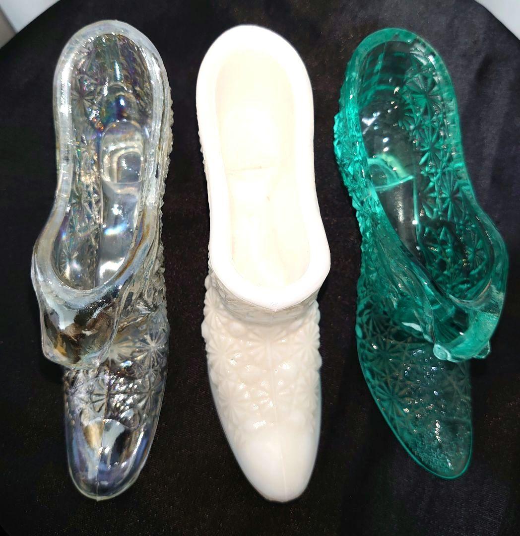 60 -70代 フェントン シューズ オパール ミルク デイジー柄 2つバラ売可