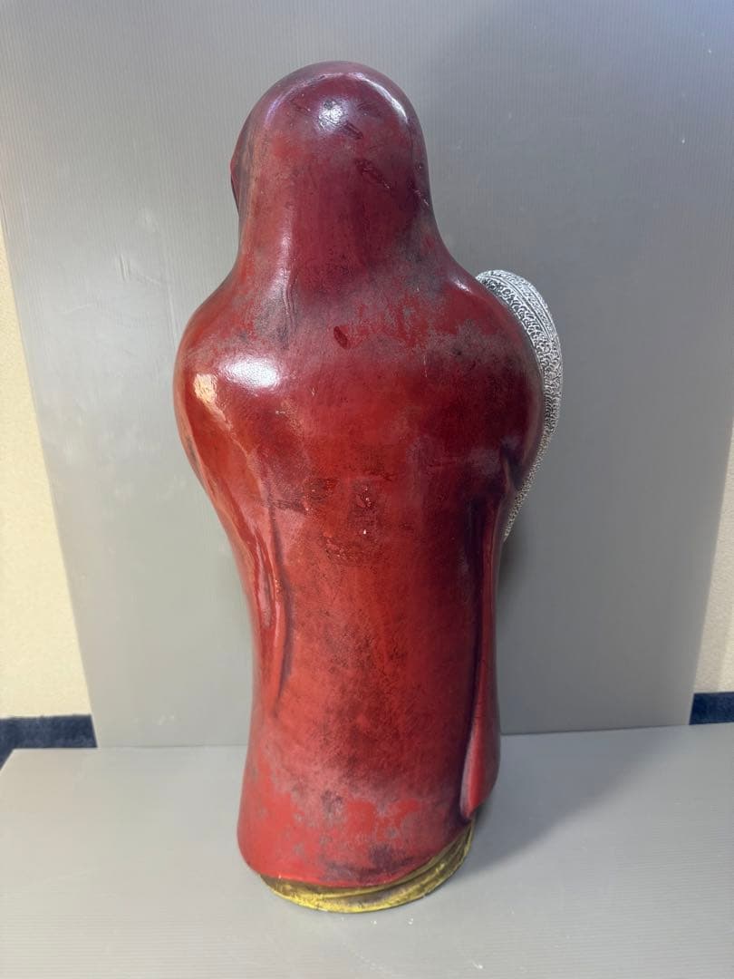 2392 九谷焼　達磨大師像   置物　仏教美術  時代物