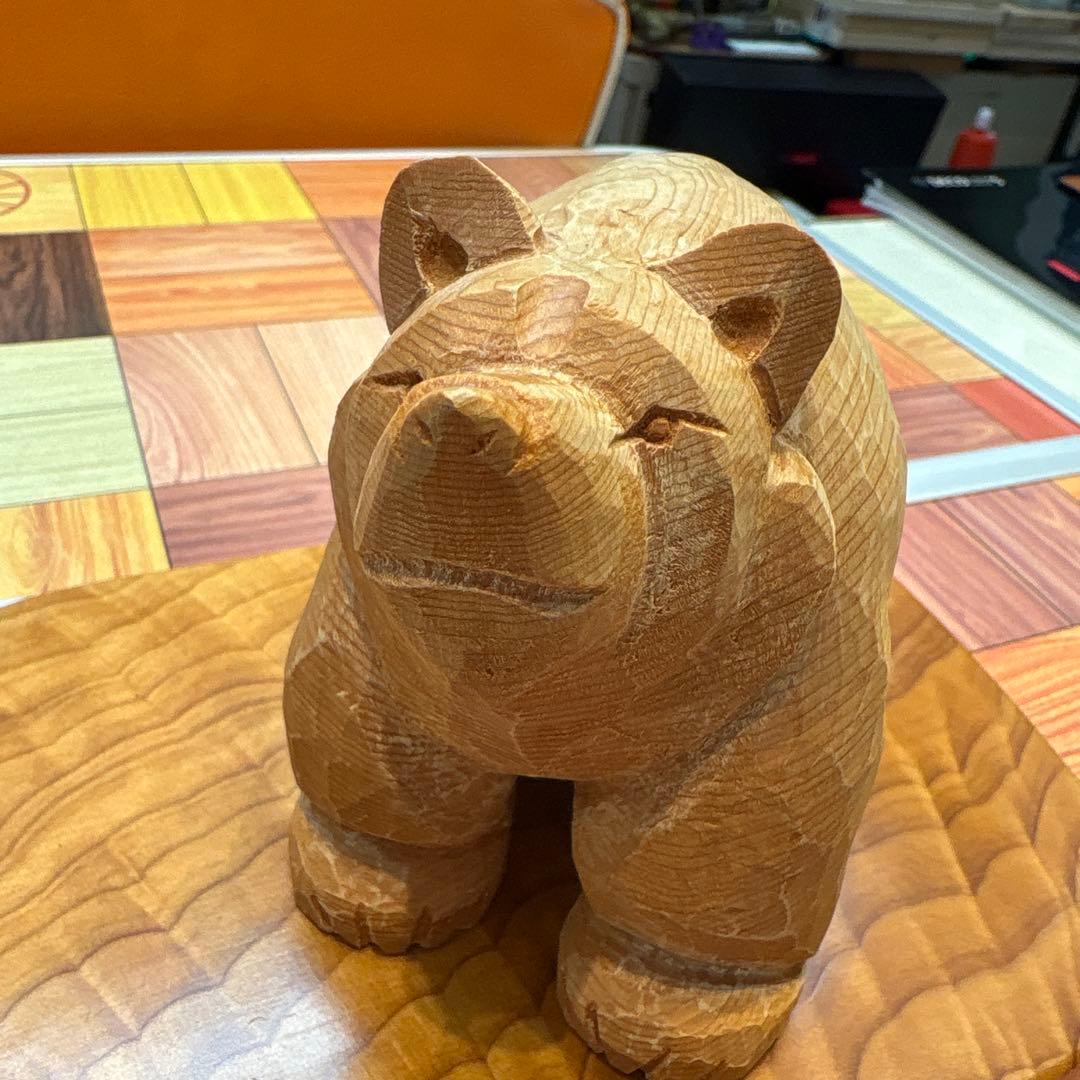 八雲　木彫り熊　レア　ぶさ可愛い