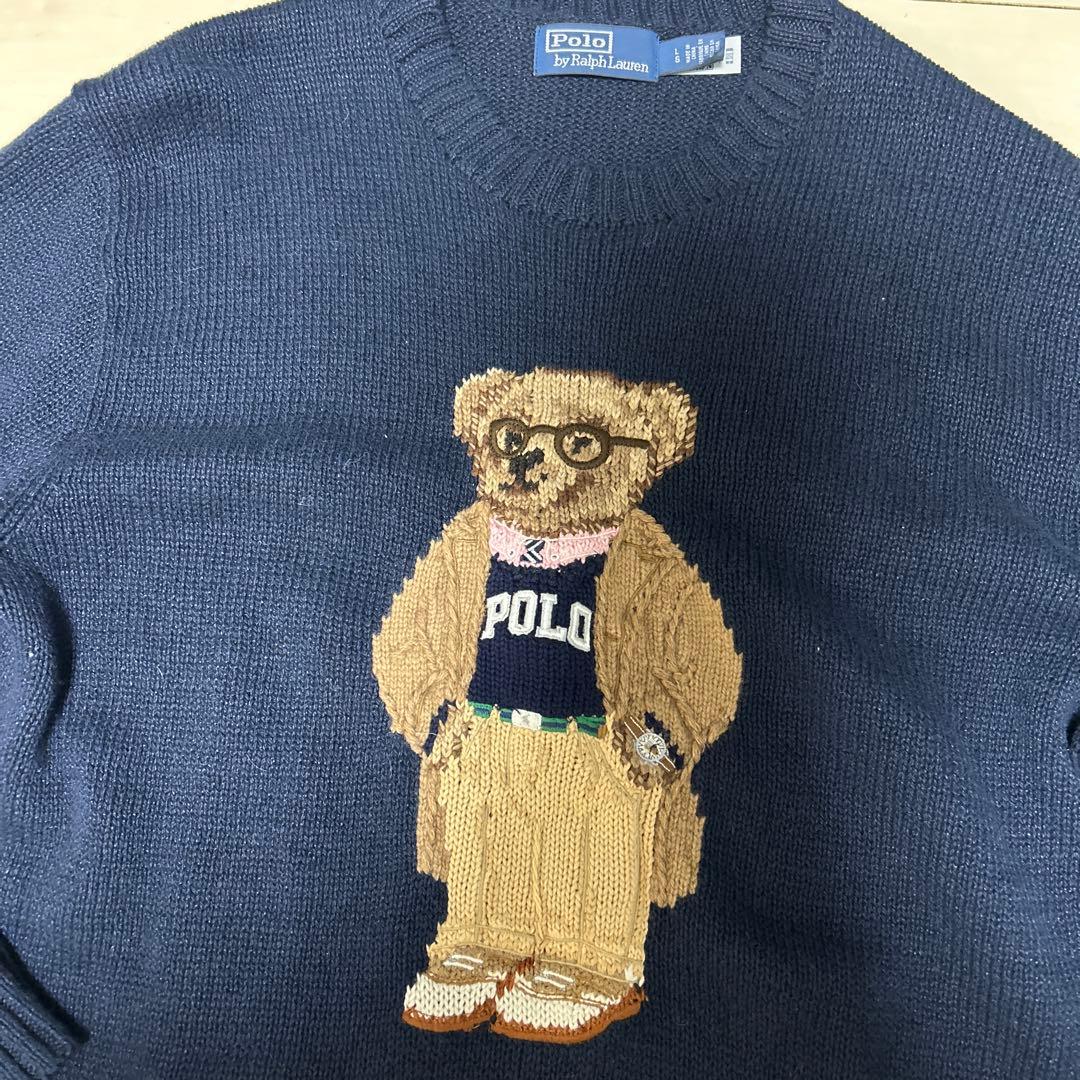 ド*ん様 【美品】Poloベア　ラルフローレンニット　ネイビー