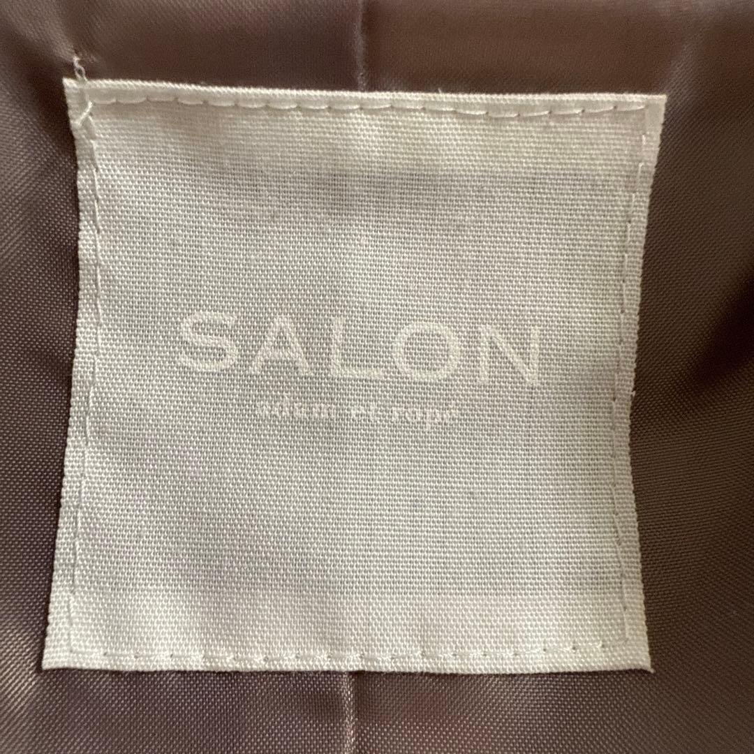 サロン アダム エ ロペ　ノーカラーウールコート