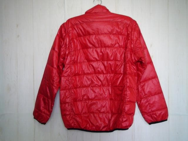26473　IGNIO メンズ　２way　ダウンジャケト　赤　サイズＬ