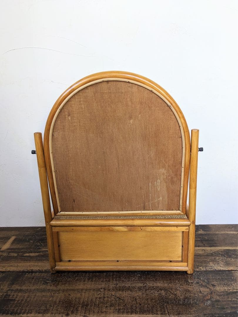 総ラタンのドレッサー　鏡台　ミニサイズ