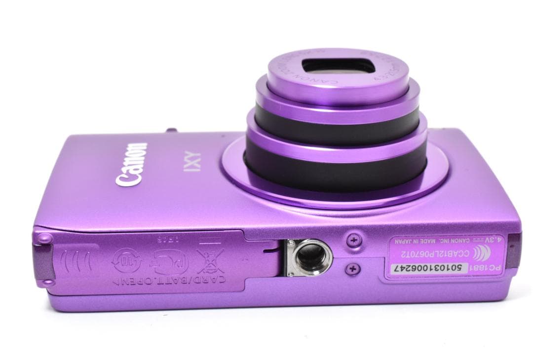 美品 キヤノン IXY 430F コンパクトデジタルカメラ パープル Canon