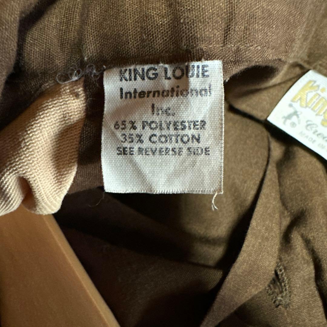 70’S KING LOUIE キングルーイ ボウリングシャツ　刺繍　プリント