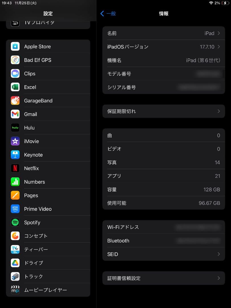 Apple iPad 第6世代 128GB