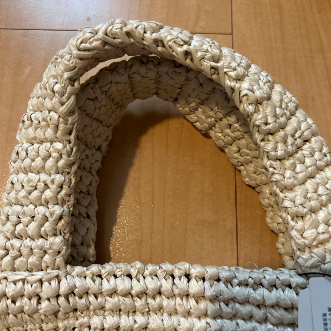 新品　マリークワント　トートバッグ　クロッシェラフィアライクトート　かごバック