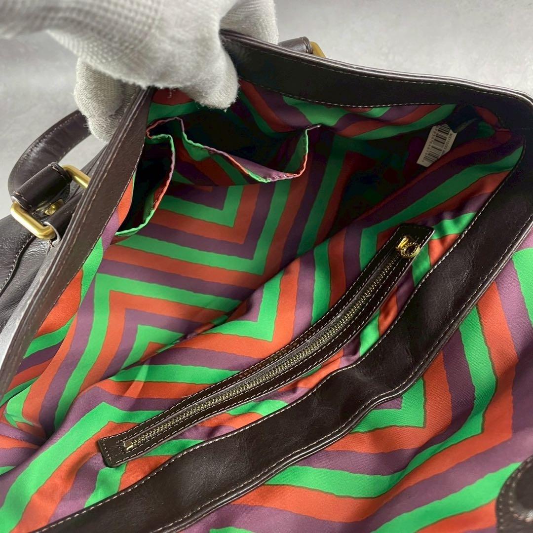 良品✨y2k マークジェイコブス 2way トート ショルダーバッグ レザー 茶