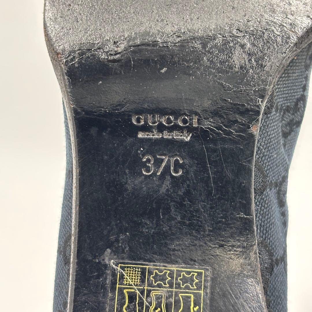 GUCCI グッチ GGキャンバス ロングブーツ サイズ37 約24㎝ ブラック