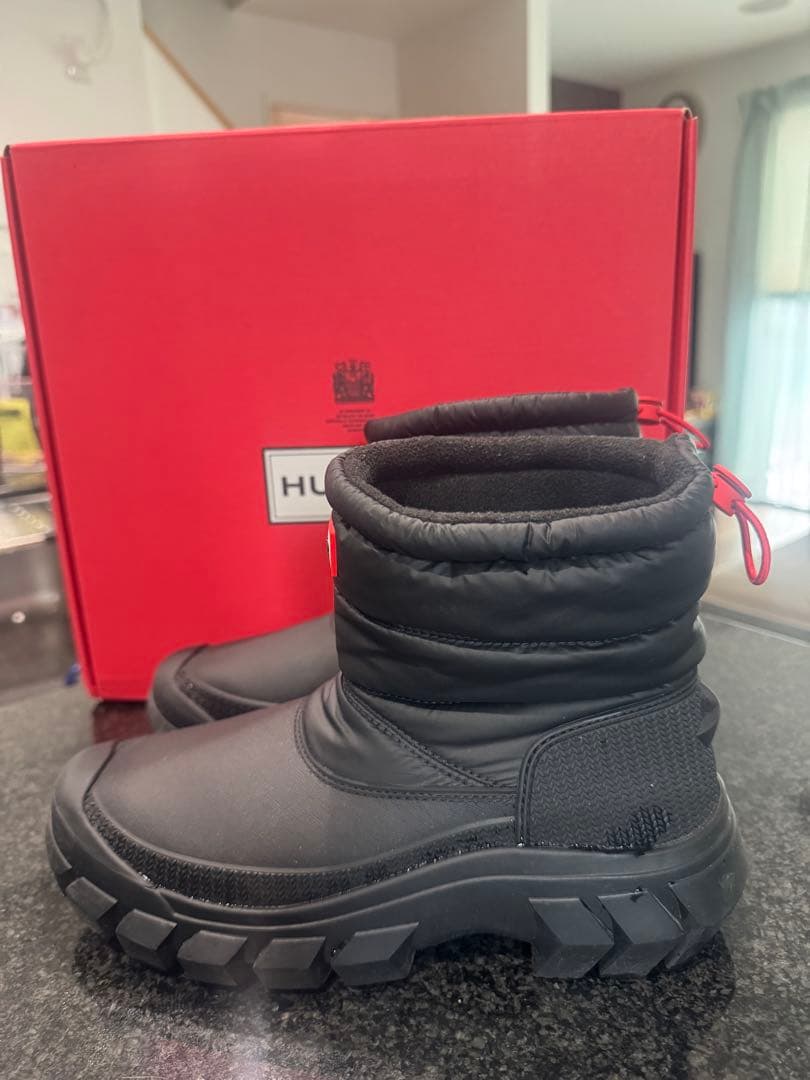 HUNTER 防水ショートブーツ ブラック