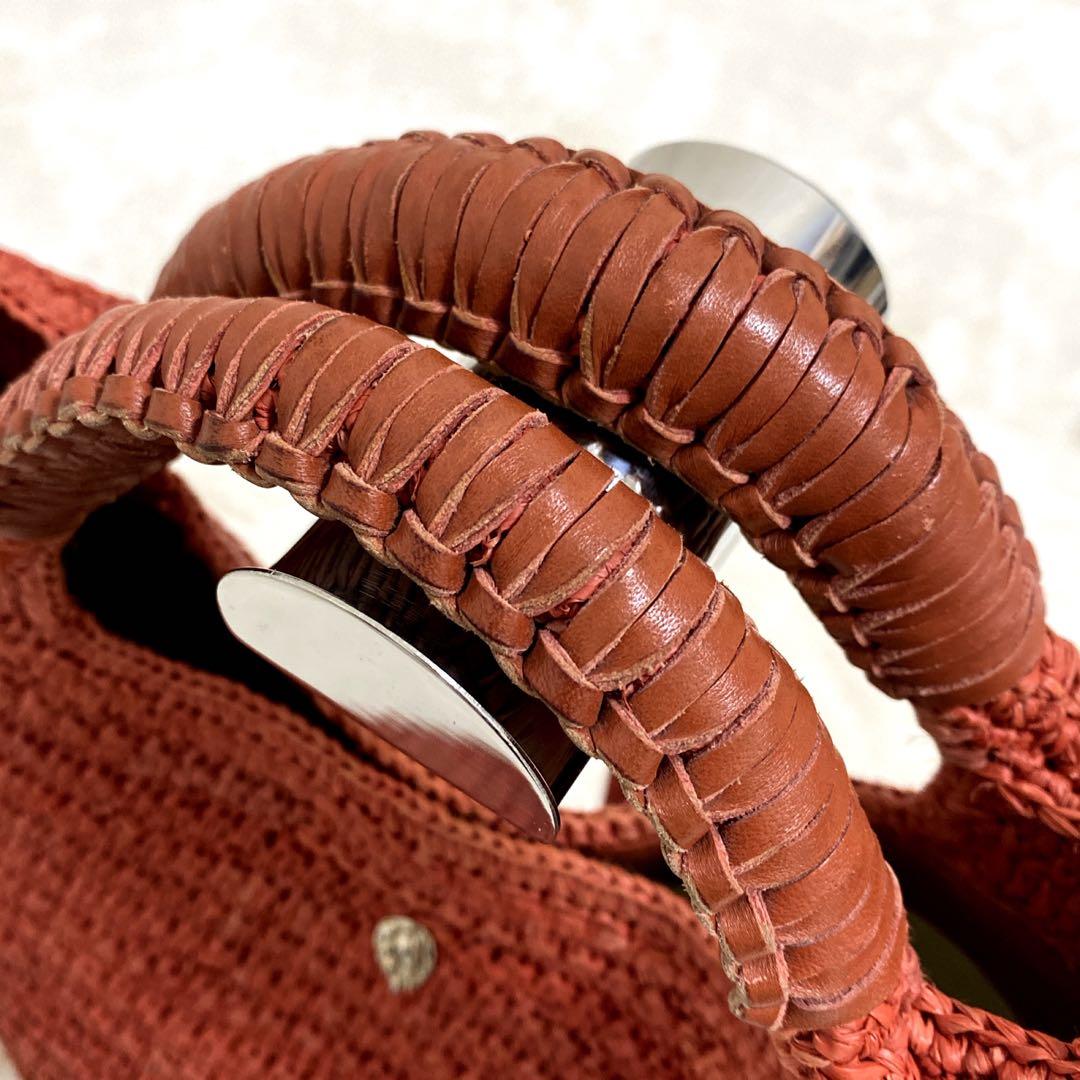 〖専用〗ヘレンカミンスキー かごバッグ ハンドバッグ ラフィア レザー A4