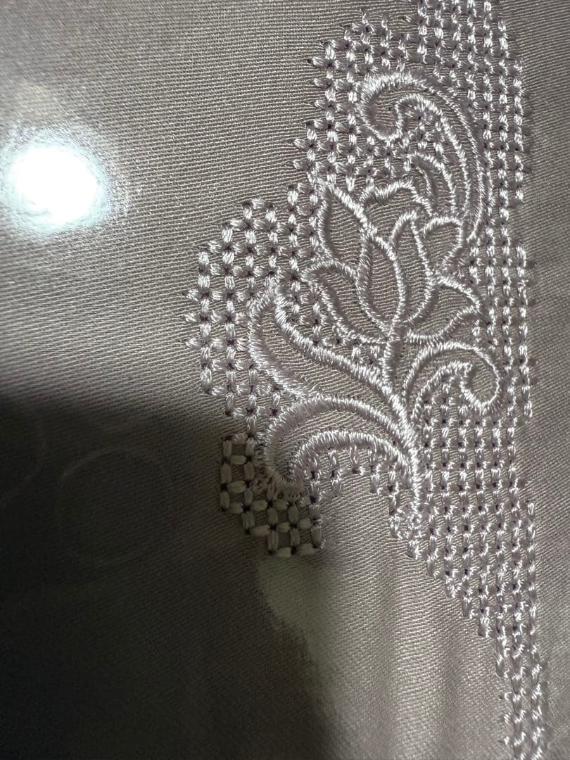 大塚家具 掛け布団カバー、綿、紫 日本製 贅沢品