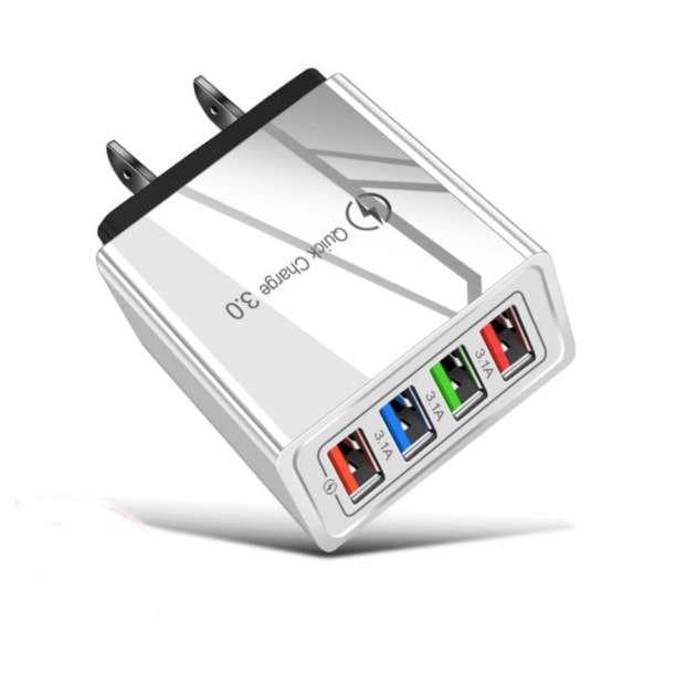 2個組 USBアダプター 黒ブラック 4ポート 急速充電器 iPhone等 uk