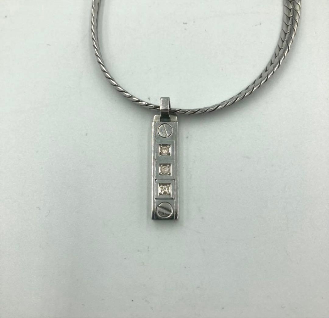 プレリュード　ゲルマニウム　プラチナINネックレス　ダイヤ付き