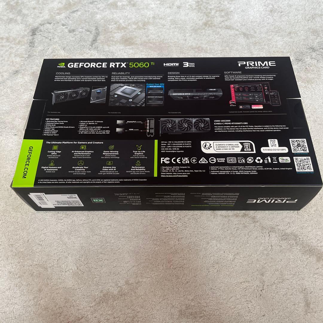 ASUS RTX 5060ti 8GB 美品