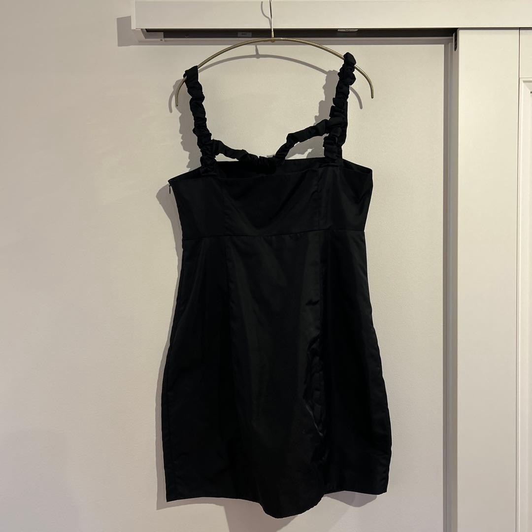 GANNI ナイロンサテンミニドレス