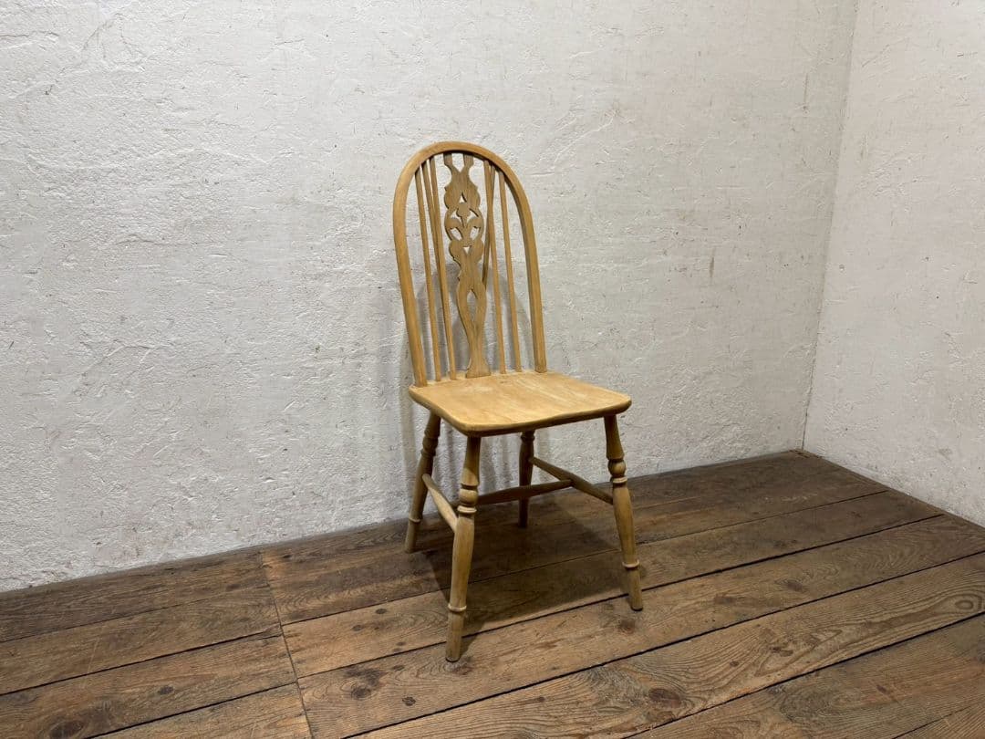 1153 ③英国アンティーク　ホイールバックチェア　イス　ウインザー　店舗什器