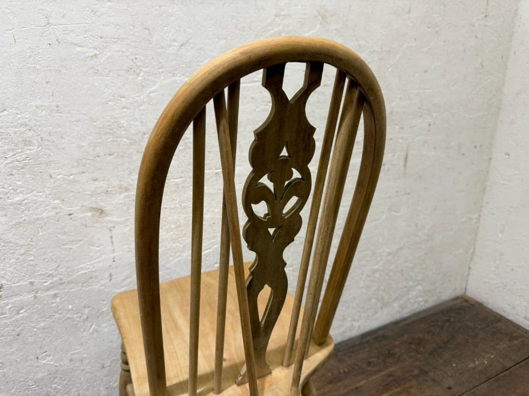 1153 ③英国アンティーク　ホイールバックチェア　イス　ウインザー　店舗什器