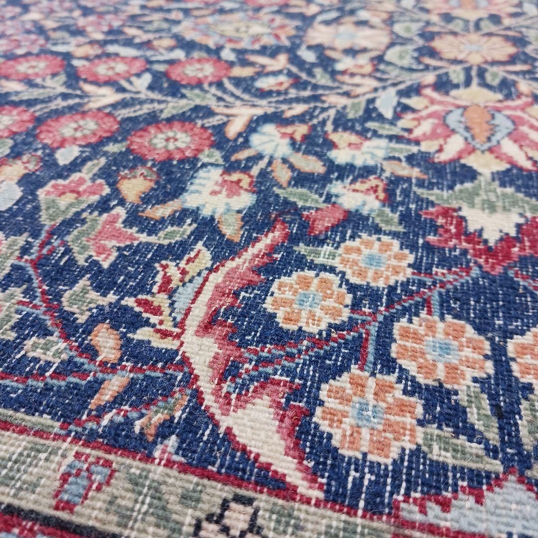 Y3136 トルコ ヘレケ絨毯 ウール 手織 ヘレケサイン 120×93㎝