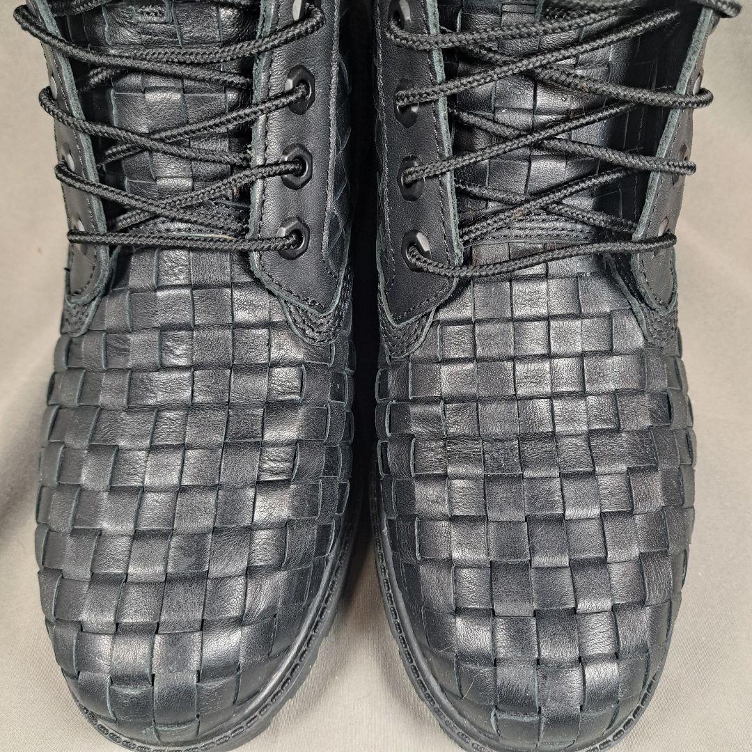 Timberland　編み込み　プレミアムウーブンブーツ　26㎝　ブラック