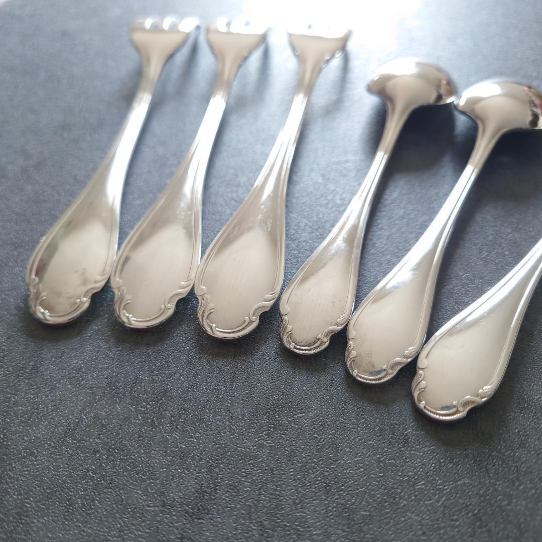 希少 美品 クリストフル ポンパドール ケーキフォーク コーヒースプーン 6点