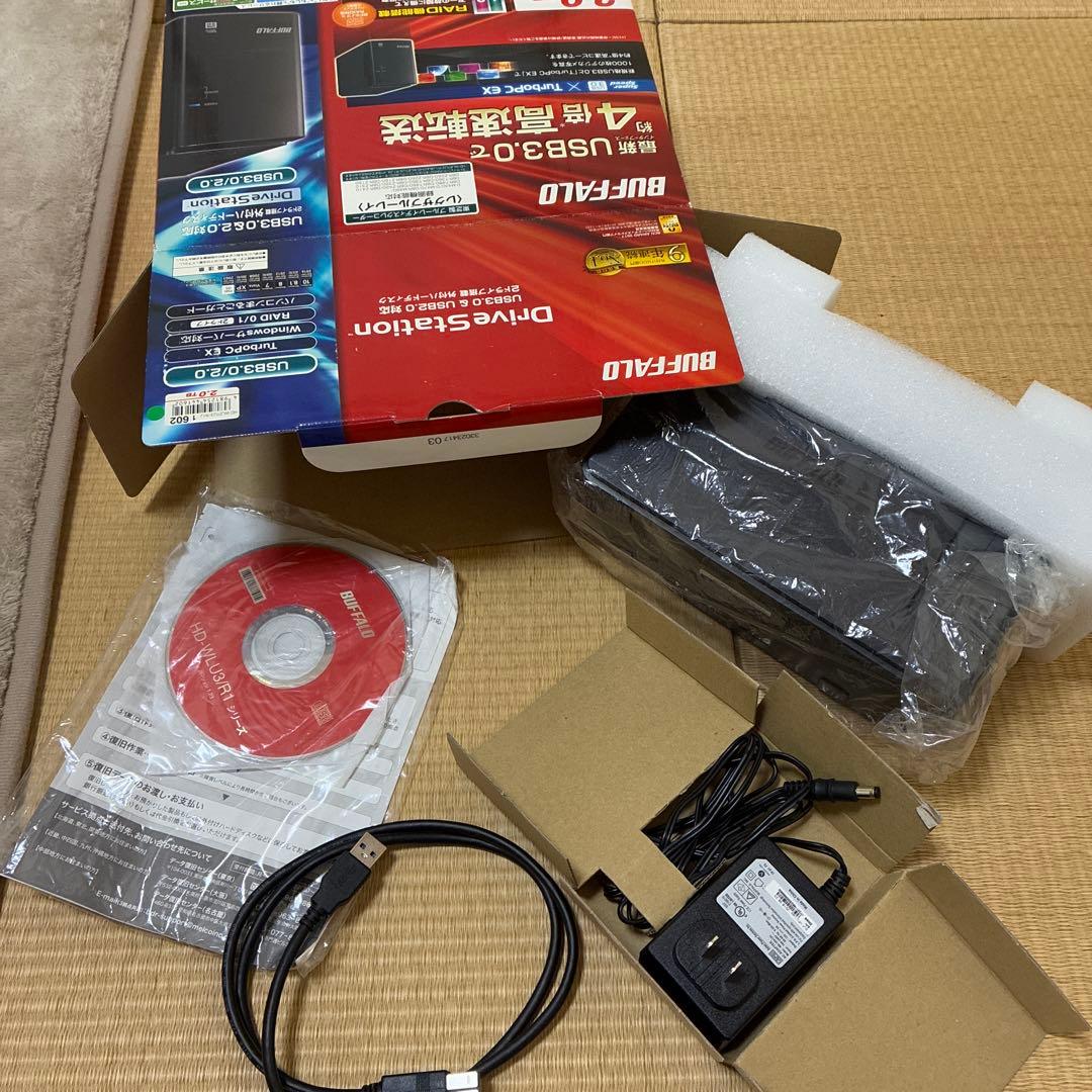BUFFALO RAID1対応 USB3.0用 外付けハードディスク 2TB