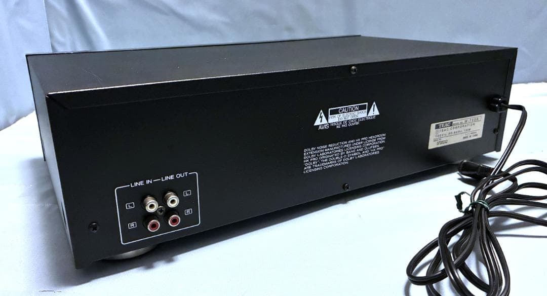 【動作OK】リモコン付き！！　ダブルカセットデッキ　TEAC　W-790R
