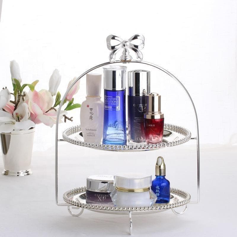 ケーキスタンド アフタヌーンティー スタンド 2段 トレイ トレー シルバー 銀