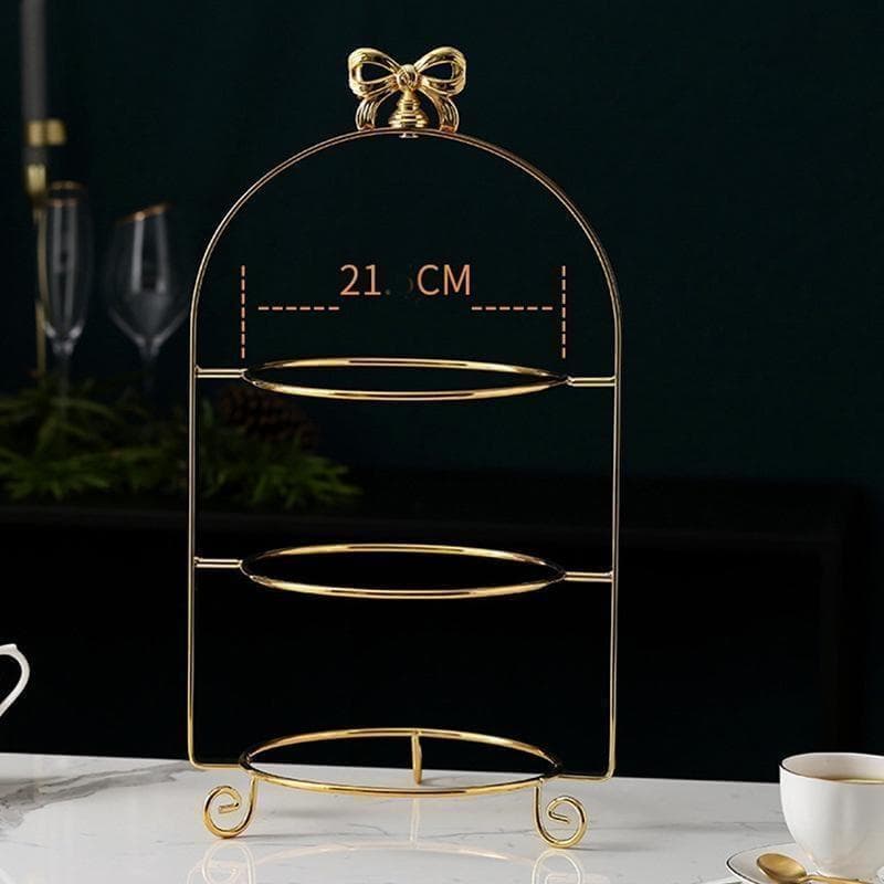 ケーキスタンド アフタヌーンティー スタンド 2段 トレイ トレー シルバー 銀