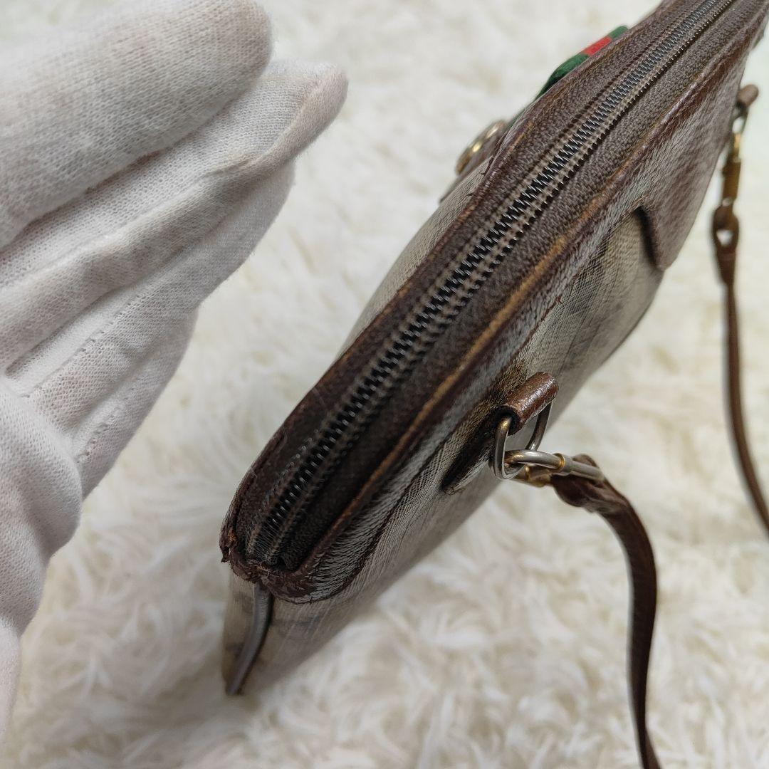 本日限定価格　グッチ　ショルダーバッグ　GGスプリーム　シェリーライン　PVC