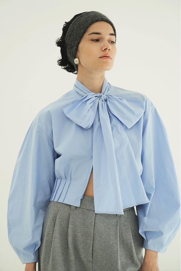 トップス CLANE RIBBON ZIP SHIRTS