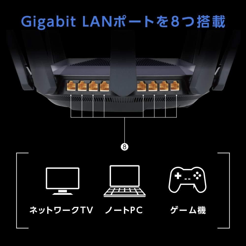 ASUS WiFiルーター デュアルバンド RT-AX89X メッシュ機能付