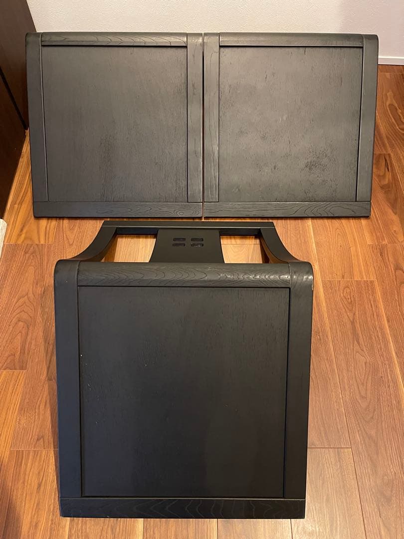 hikari 光製作所 木製座椅子 黒和モダン 旅館　和室　三脚セット