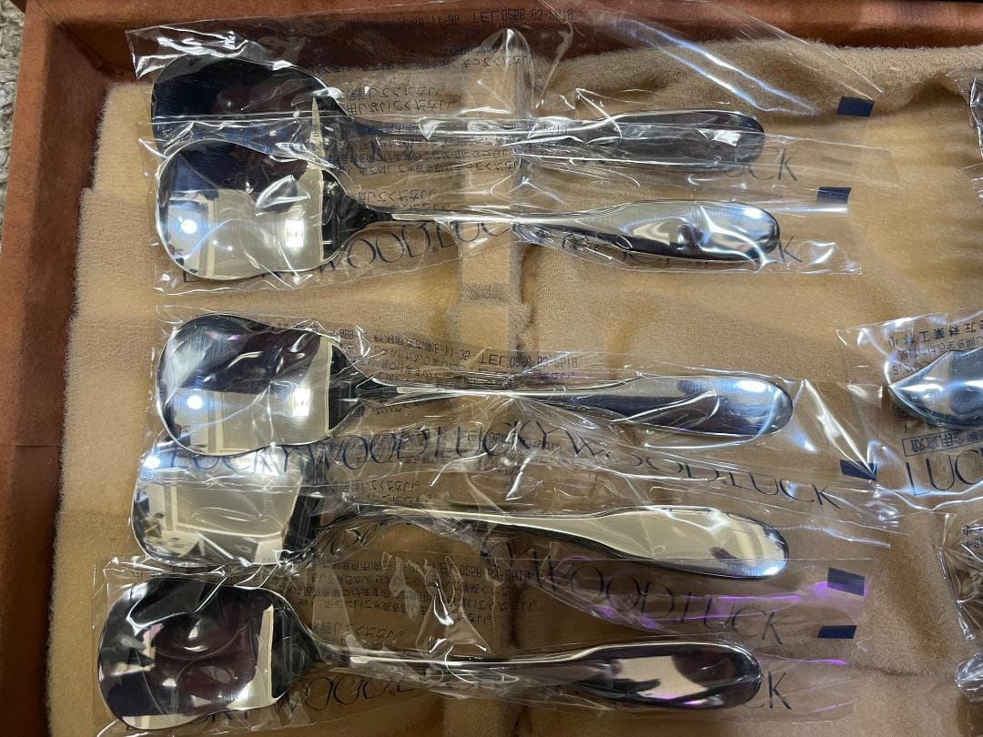 LUCKYWOOD カトラリーセット 木製ケース付き